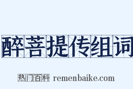 醉菩提传组词是什么意思的图片